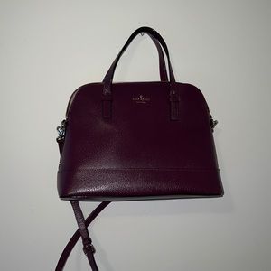 Kate Spade handbag with crossbody strap in wine